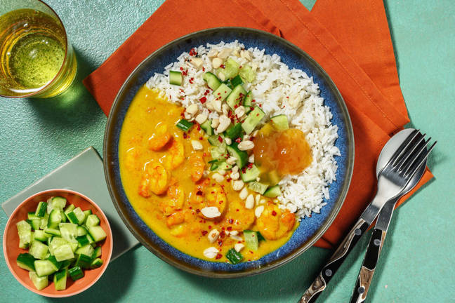 Hurtig Indisk reje-'korma'