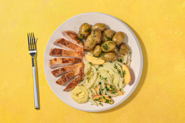 Rask skandinavisk-inspirert svinekoteletter