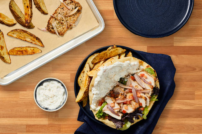 Sheet Pan Garlicky Pork Wraps