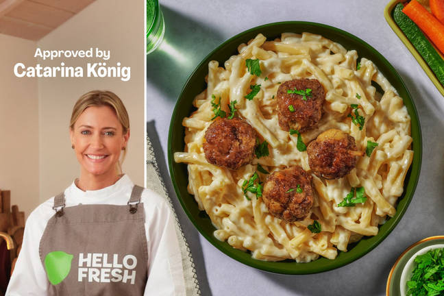 Köttbullar med stuvade makaroner