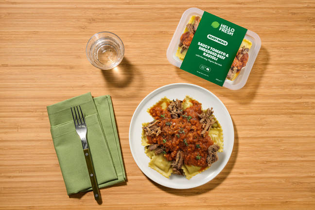 Saucy Tomato & Shredded Beef Ravioli