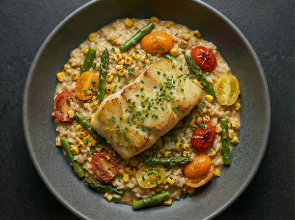 Chilean Sea Bass & Green Goddess Risotto