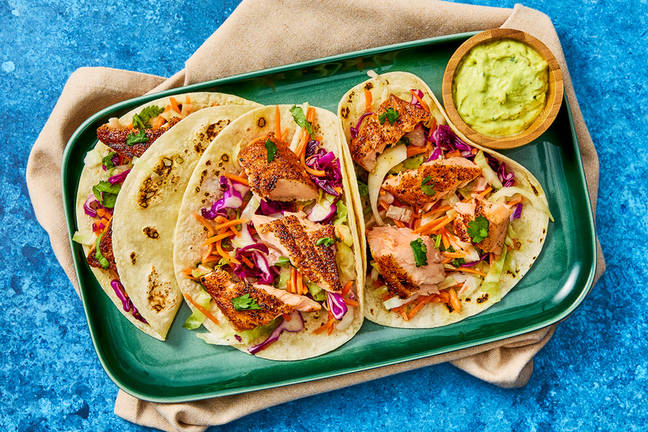 Quick Cali-Style Salmon Tacos