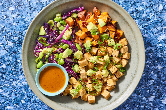Carb Smart Tofu-Sweet Potato Bowls