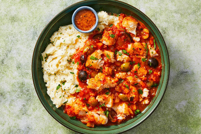 SuperQuick Portugese-Inspired Basa and Tomato Stew with Olives