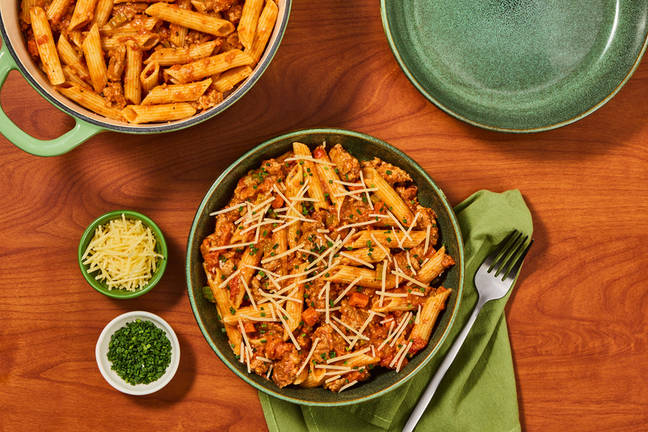 One-Pot Creamy Sausage Ragu with Parmesan
