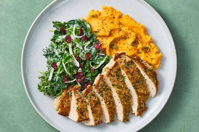 Nutritionist's Pick: Garlic-Thyme Turkey and Mashed Sweet Potatoes