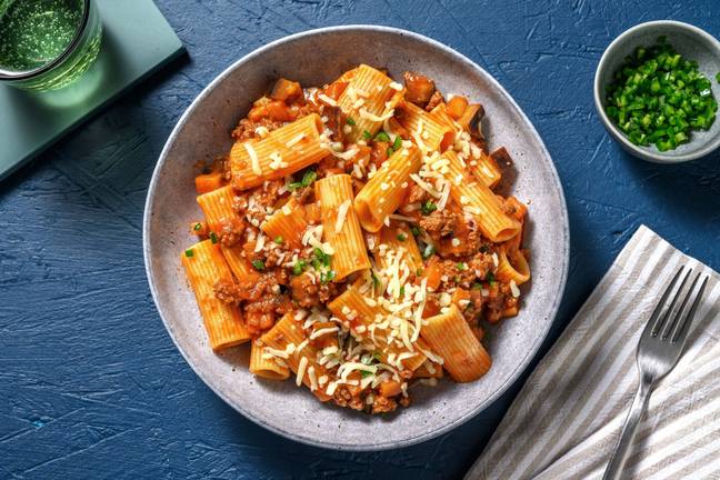 BBQ Beef Ragu Rigatoni