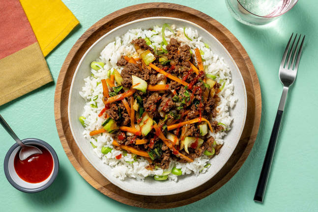Bols de dinde à la sauce teriyaki au sésame