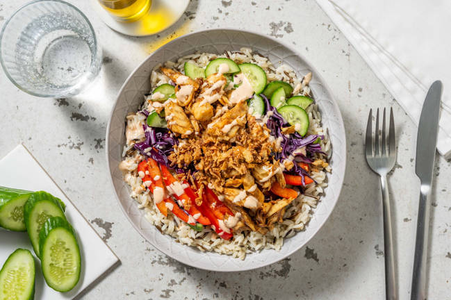 Bols croustillants de tilapia style poké