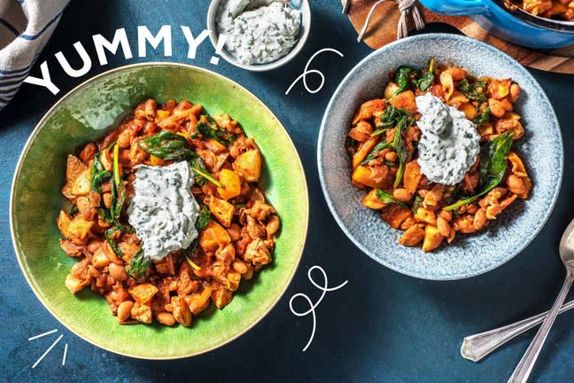 Würzig-scharfer Borlotti-Bohnen-Eintopf