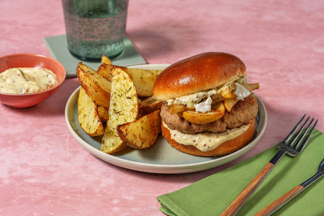 Thyme and Pear Beef Burgers
