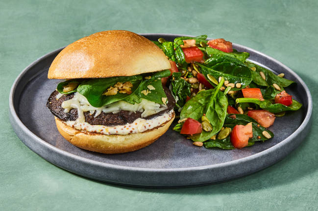 Burgers aux champignons à la mozzarella