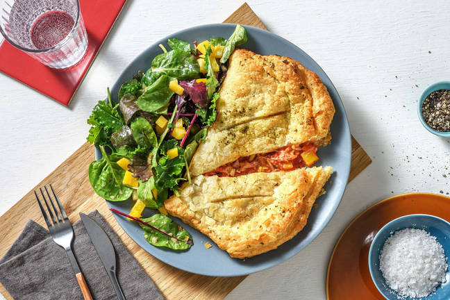 Homemade Vegetable-Packed Calzone