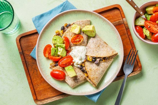 Charred Corn, Bean and Cheddar Quesadillas