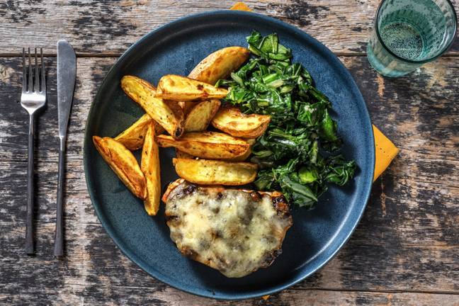 Cheese and Caramelised Onion Pork Steaks