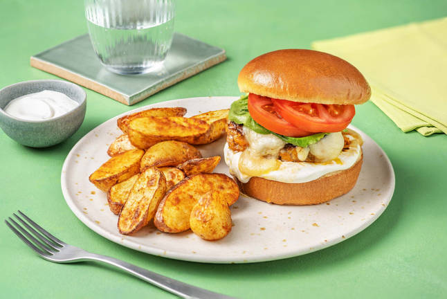 Cheeseburger mit verstecktem Gemüse