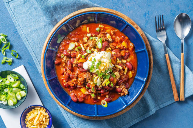 Chili mexicain au bœuf et aux haricots