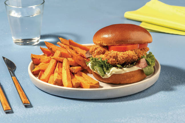 Parmesan Crumbed Chicken Burger 
