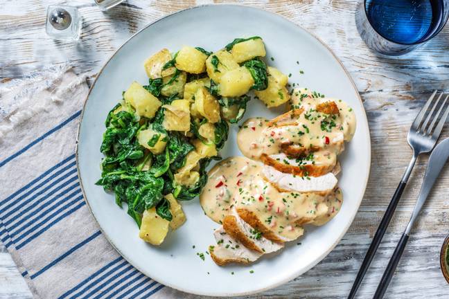 Crispy Chicken with Chilli & Chive Sauce