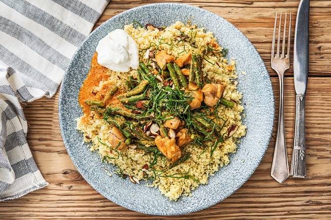 Curry met kippendij en couscous