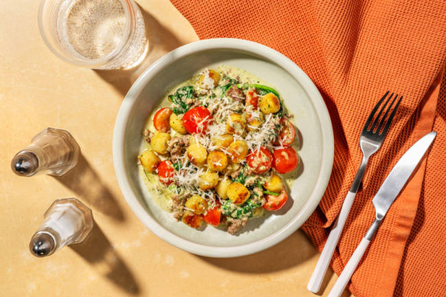 Poêlée de gnocchis à la saucisse super rapide