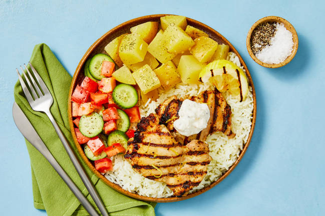 Souper de poulet grillé à la grecque 