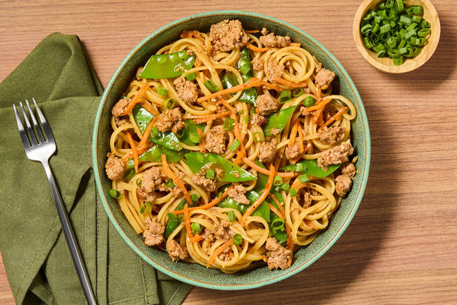 Caramelized Honey-Garlic Turkey Noodles