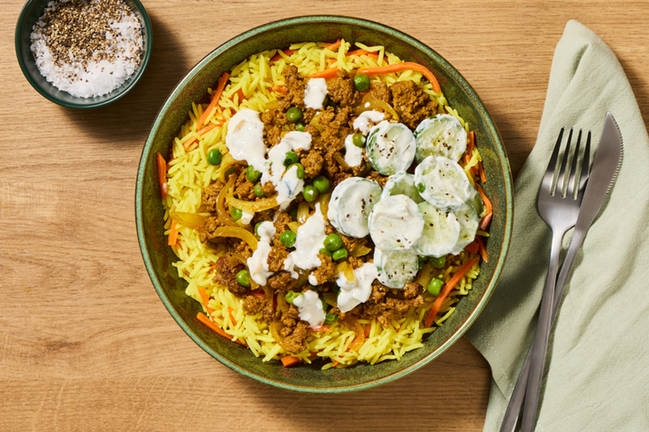 Bols de bœuf au cari à l’indienne super rapides