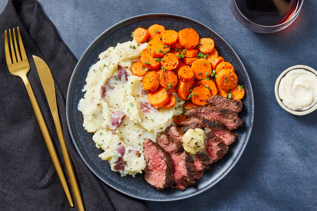 Steaks au beurre à l'ail