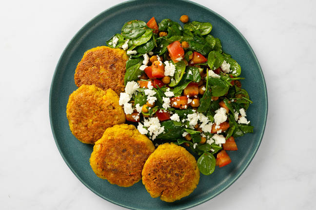 Pan-Fried Tofu-Feta Patties