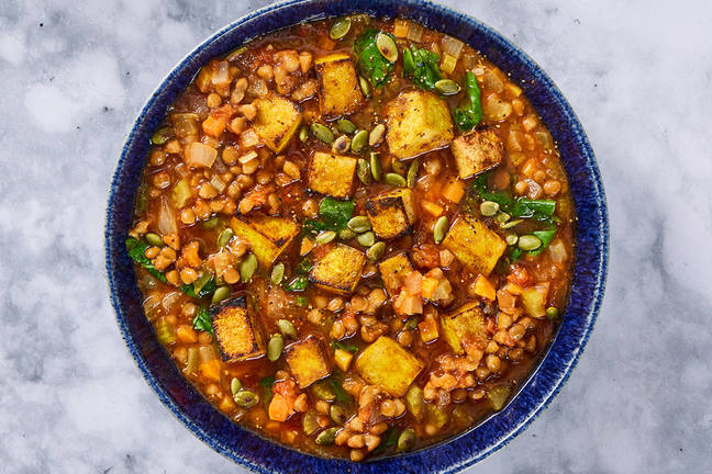 Curried Tofu-Lentil Stew