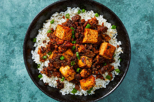 Tofu, bœuf et porc style mapo à la coréenne