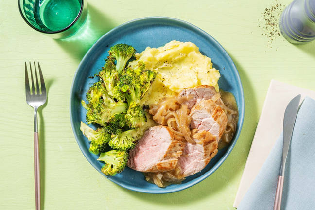 Filet de porc rôti et sauce à l'échalote