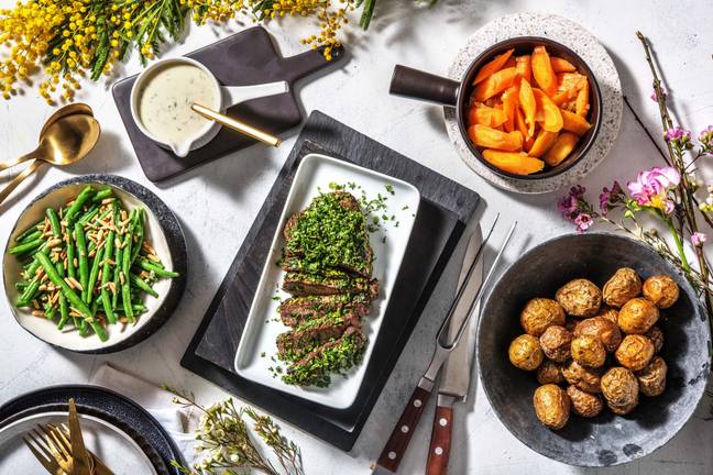 Für Ostern: Rinderhüftbraten mit Vichy-Karotten,