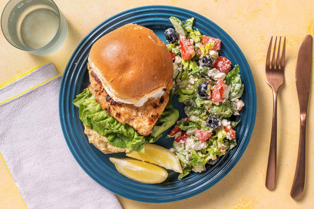 Griechischer Hähnchenburger