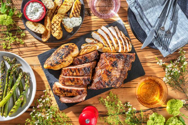 Grilled Applewood Smoked Chicken and Ribs