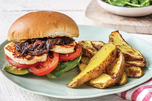 Mediterranean Haloumi & Pesto Burger