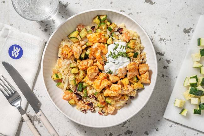 Harissa Chicken on Jewelled Bulgur