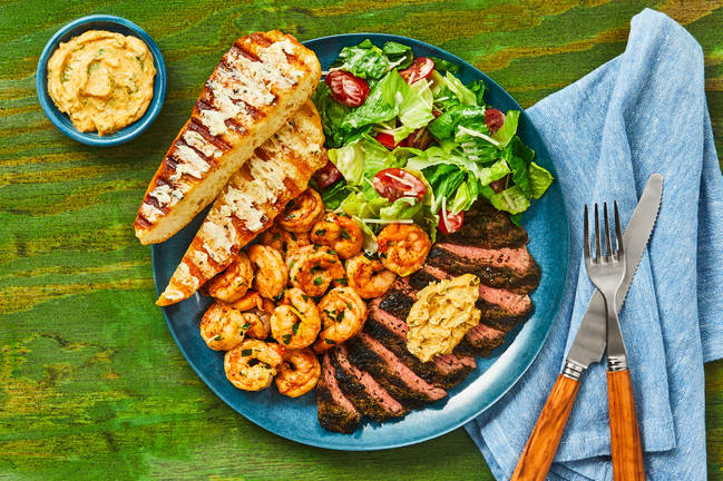 Herb-Grilled Steak & Old Bay Shrimp