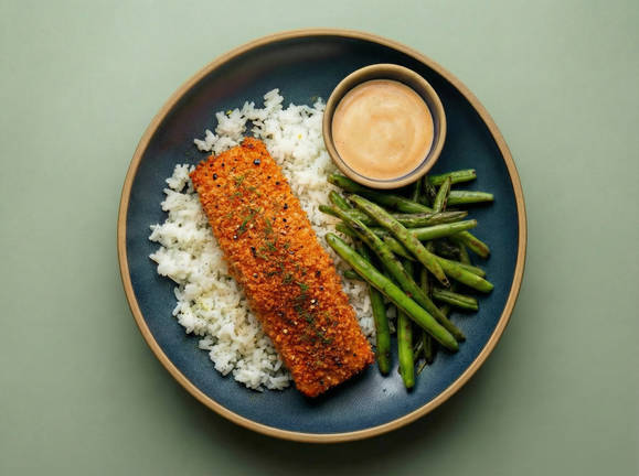 Honey Chili Crisp–Crusted Salmon