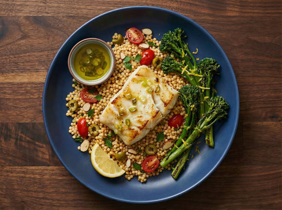 Cod with Scallion Oil & Roasted Baby Broccoli