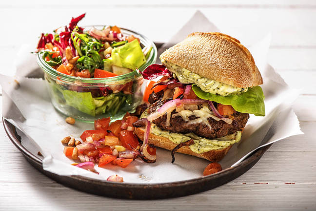 Italiaans broodje hamburger