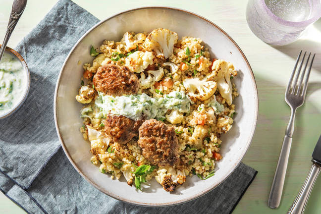 Lamb Patties and Roasted Cauliflower