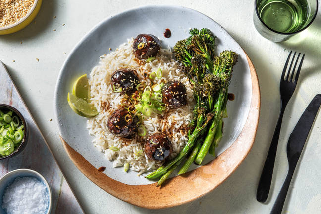 Hoisin Glazed Vegetarian Meatballs