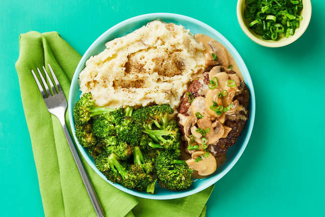 Meatloaves with Creamy Mushroom Sauce