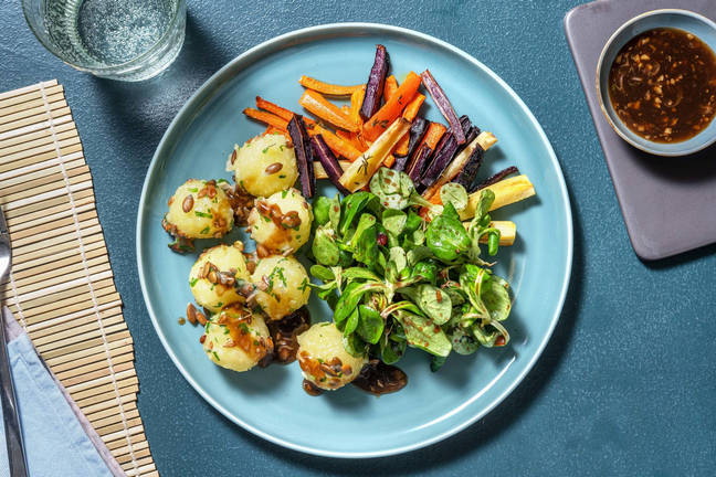 Vegane Miniklöße in Balsamicosoße