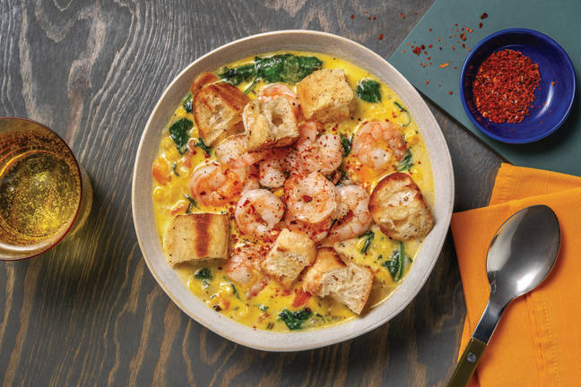 One Pot Creamy Prawn & Corn Soup