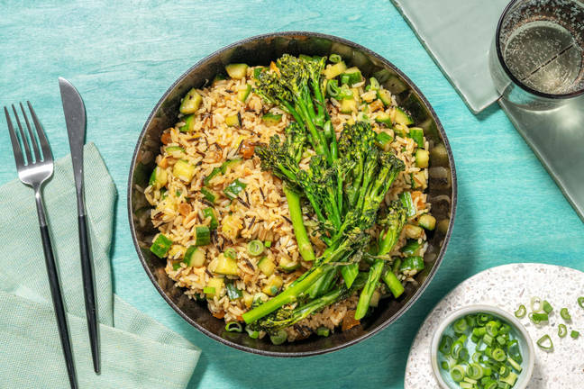 Orangen-Wildreis-Salat mit Brokkolini