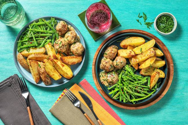 Pork Meatballs in Creamy Chive Sauce